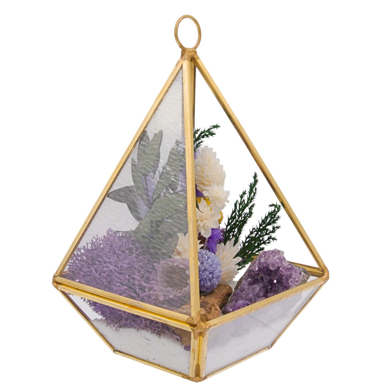 Victorian Crystal Terrarium - Amethyst