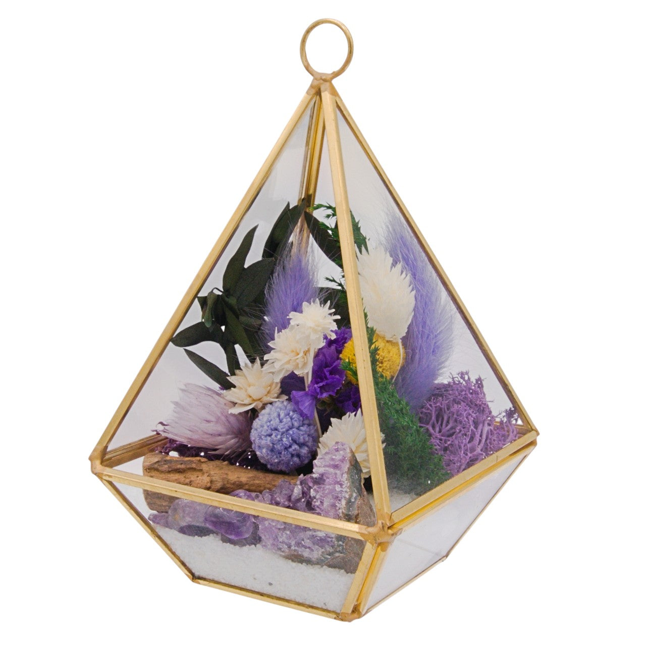 Victorian Crystal Terrarium - Amethyst